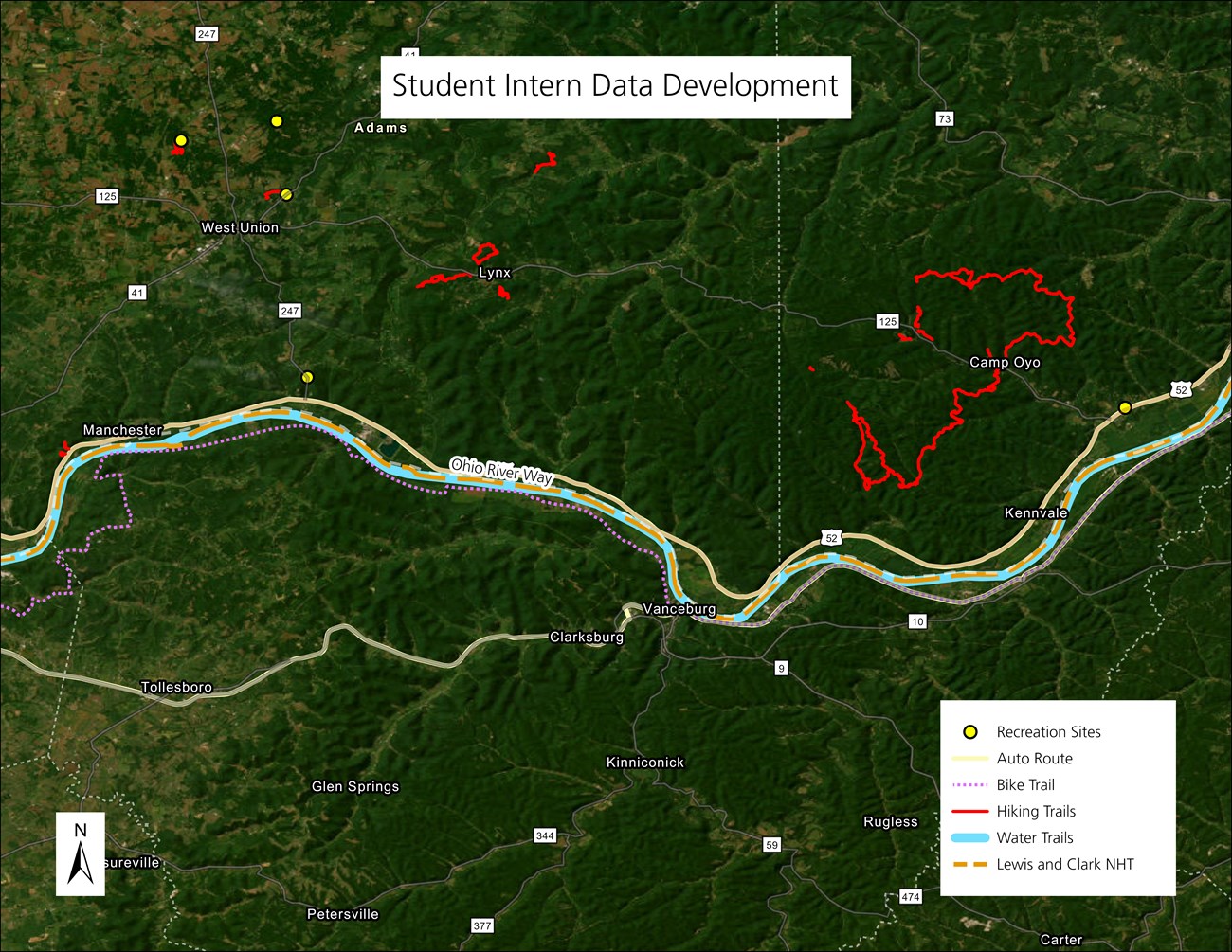 a map with colorful lines and markings