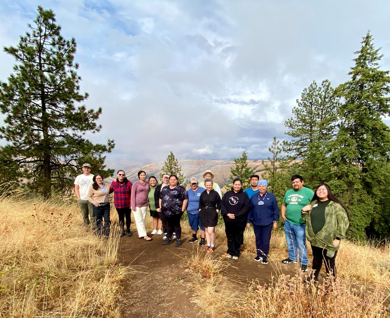 a group of people standing outdoors