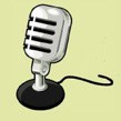 drawing of a 1950's era microphone as an icon for Trail Talk conference calls