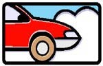 Drawing of a red car.