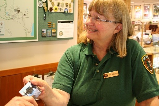 Ms. Gail loves working with the public. Ms. Gail loves working with the public.