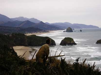 William Clark overlooks what is now Cannon Beach, Oregon