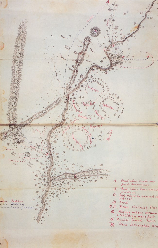 A period map showing the Indian Village