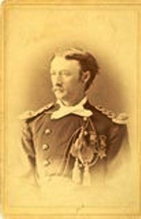 Sepia portrait of Captain Tom Custer. Sepia portrait of Captain Tom Custer.