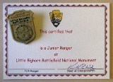 Junior Ranger certificate Junior Ranger certificate