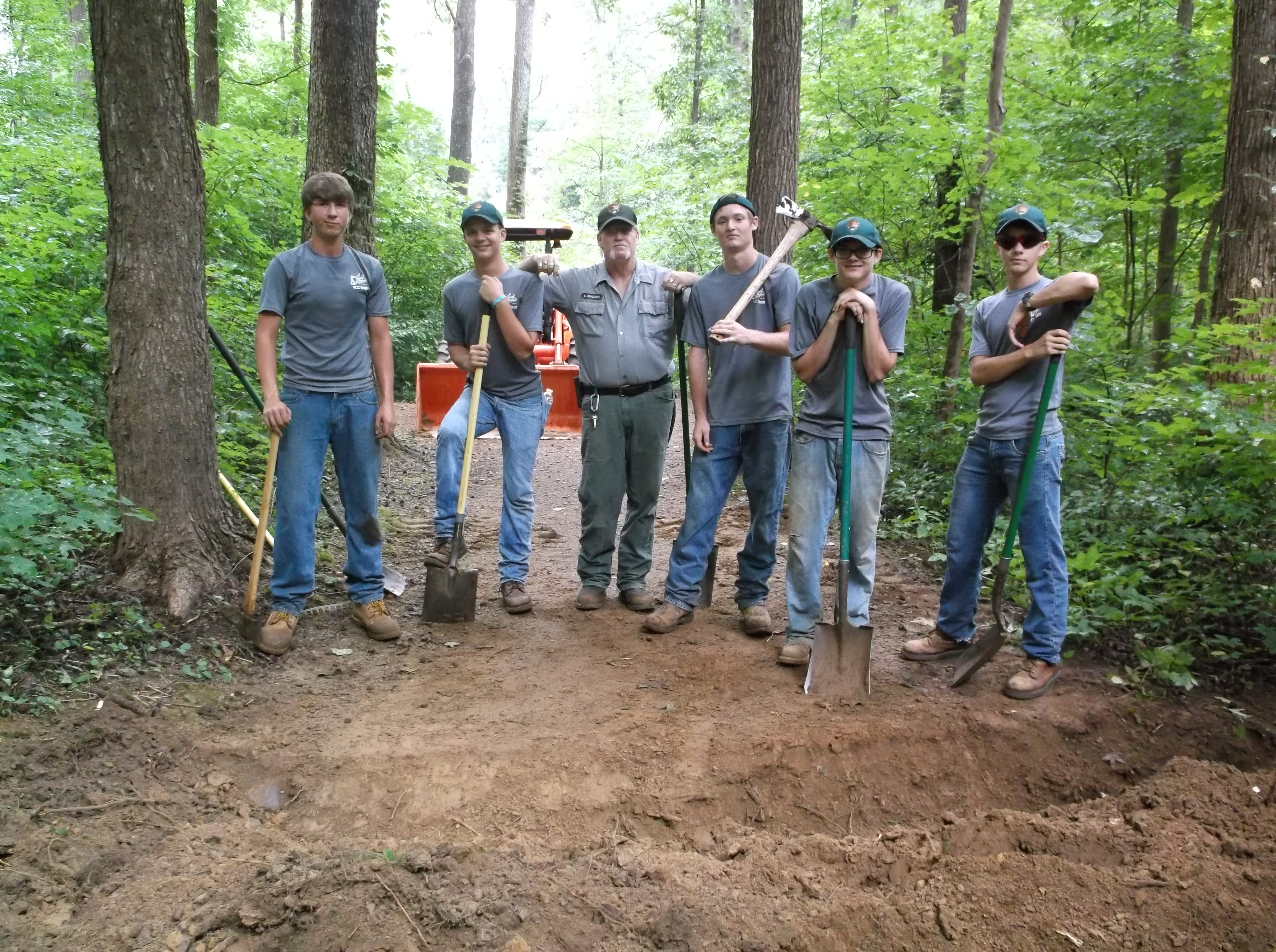 YCC employees taking a break from work