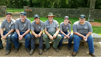 YCC at Lincoln Boyhood YCC employees posing for picture outside
