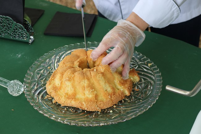 White Almond Cake in bundt cake form
