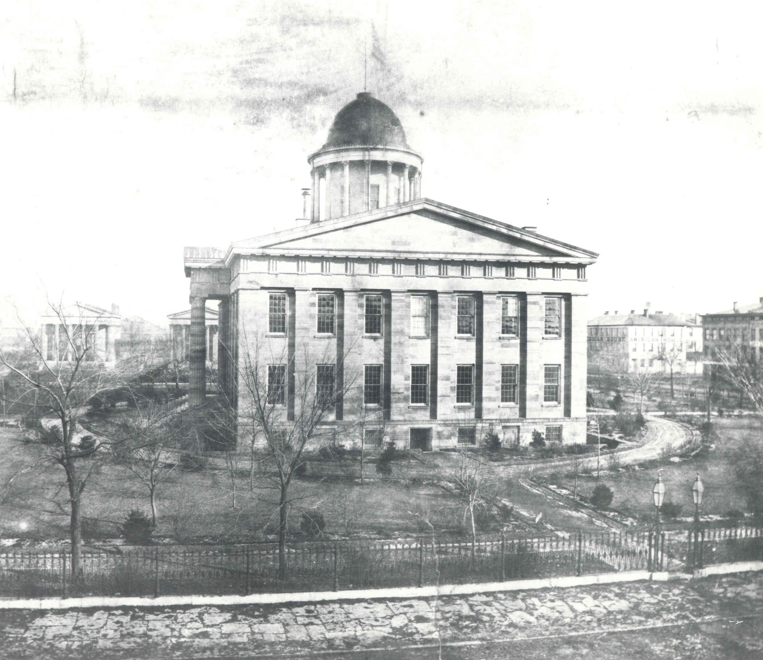 Old State Capitol looking east ca 1858 Old State Capitol looking east ca 1858