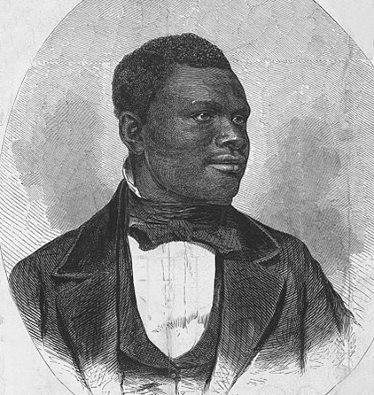 Clean shaven young African American man in suit