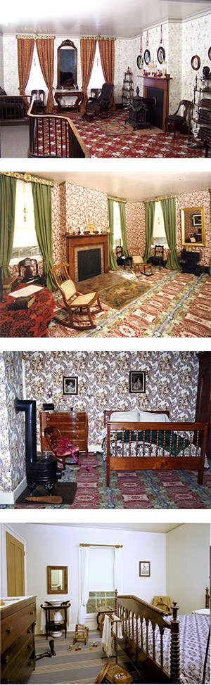 Front Parlor, Sitting Room, Mary Lincoln Bedroom, and Boys' Room