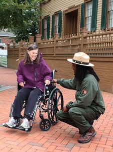 Lincoln Home is wheelchair accessible on the first floor only. Lincoln Home is wheelchair accessible on the first floor only.