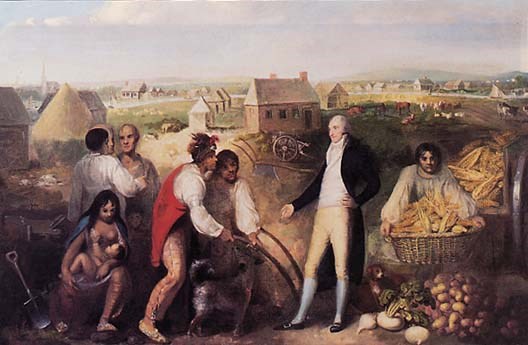 1805 painting of Benjamin Hawkins and the Creek Indians