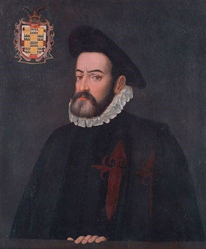 Portrait of Spanish conquistador Tristan de Luna.