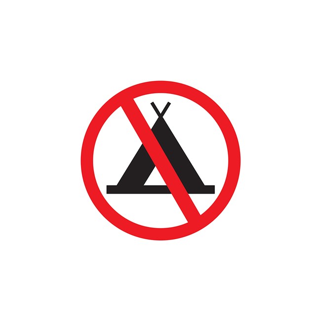No Camping Sign small