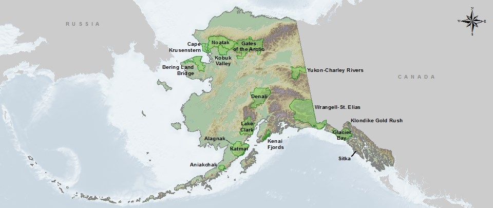 Map of Alaska Parks Map of National Parks in Alaska
