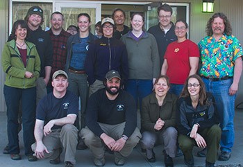 members of the wildland fire management team pose for a photo