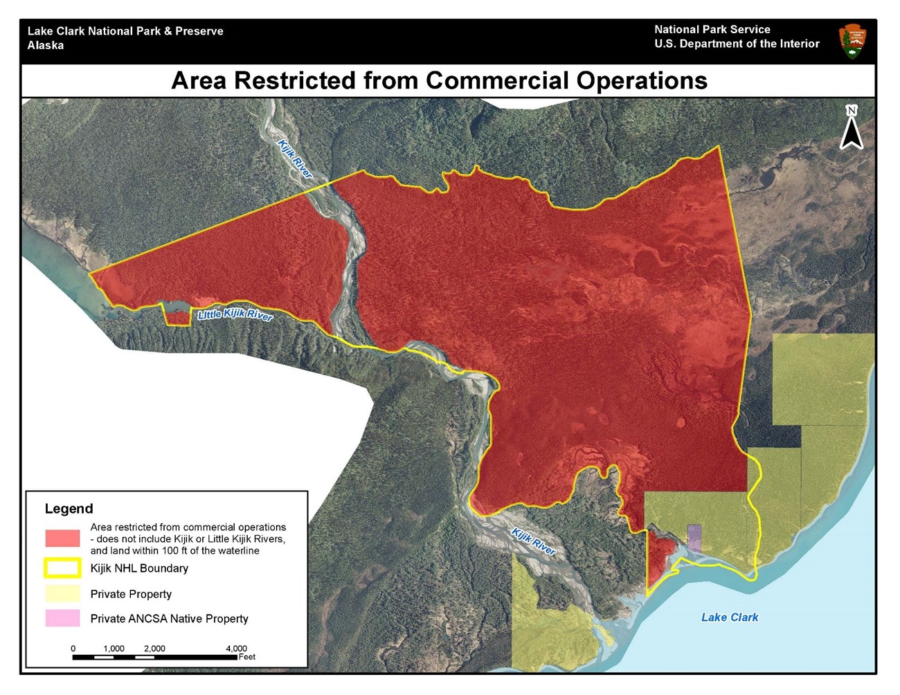 Kijik NHL Commercial Restriction Map