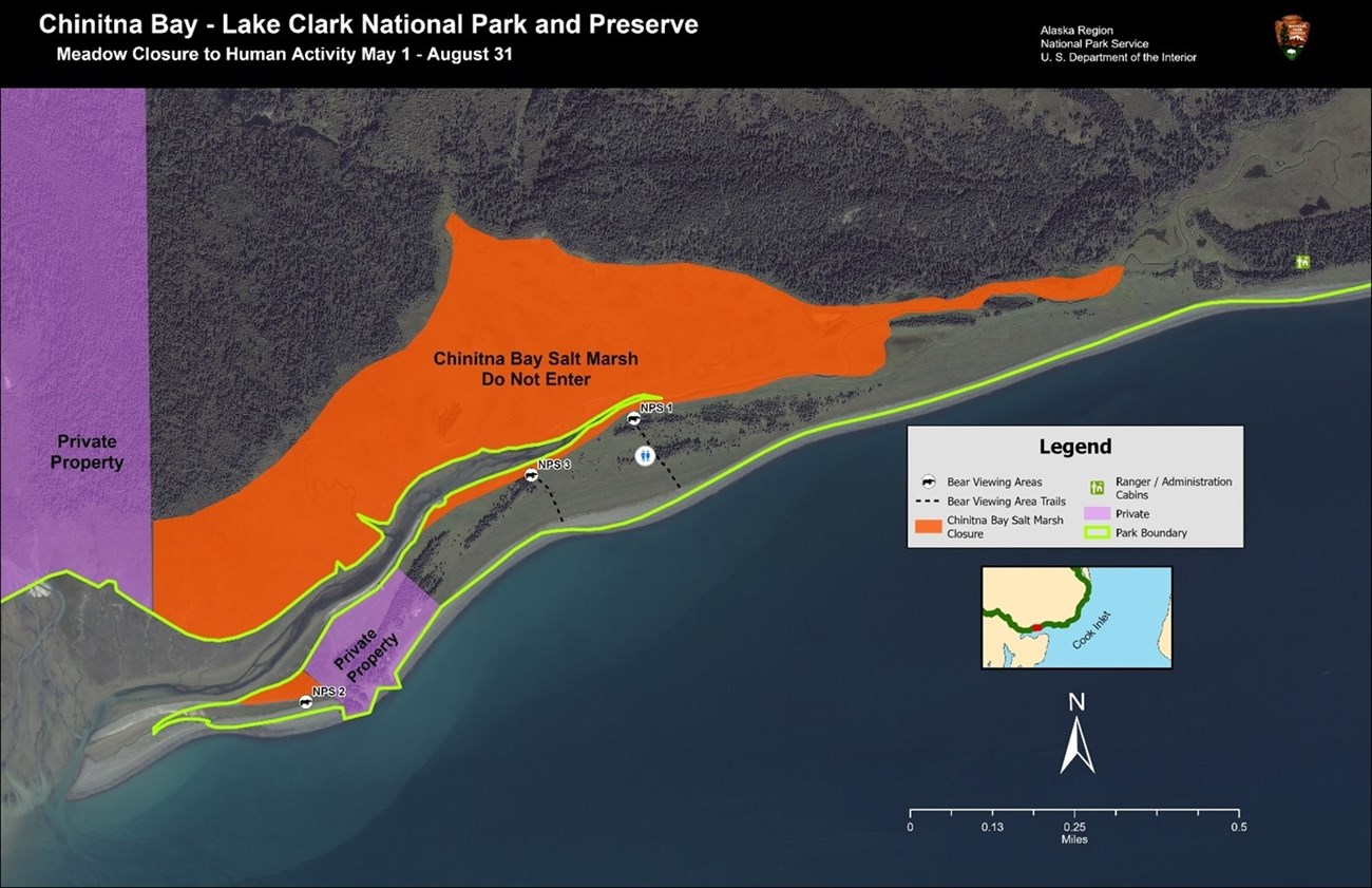 Chinitna Bay Chinitna Bay Bear Meadow Closure Map
