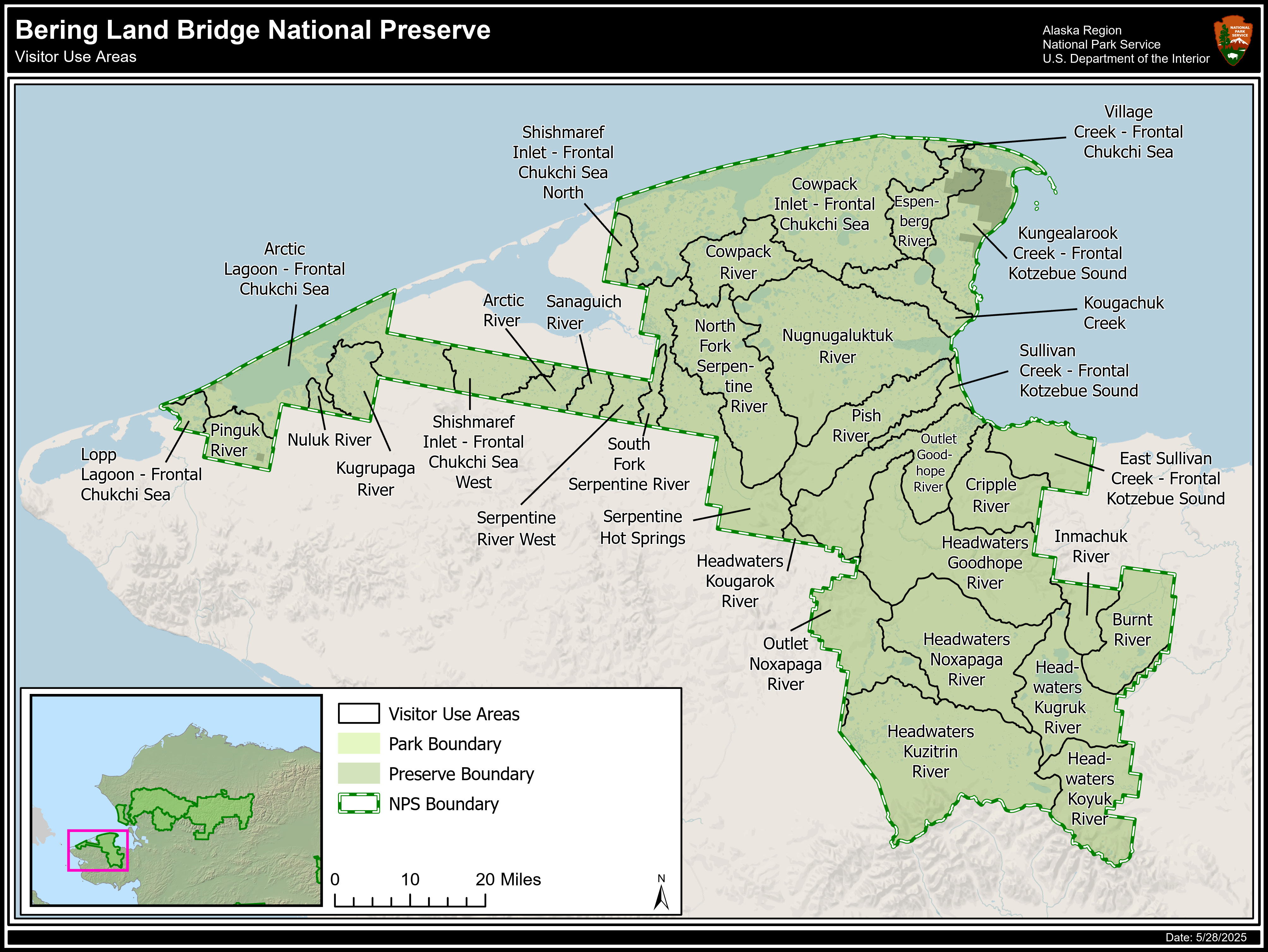 Visitor Use Area Map BELA