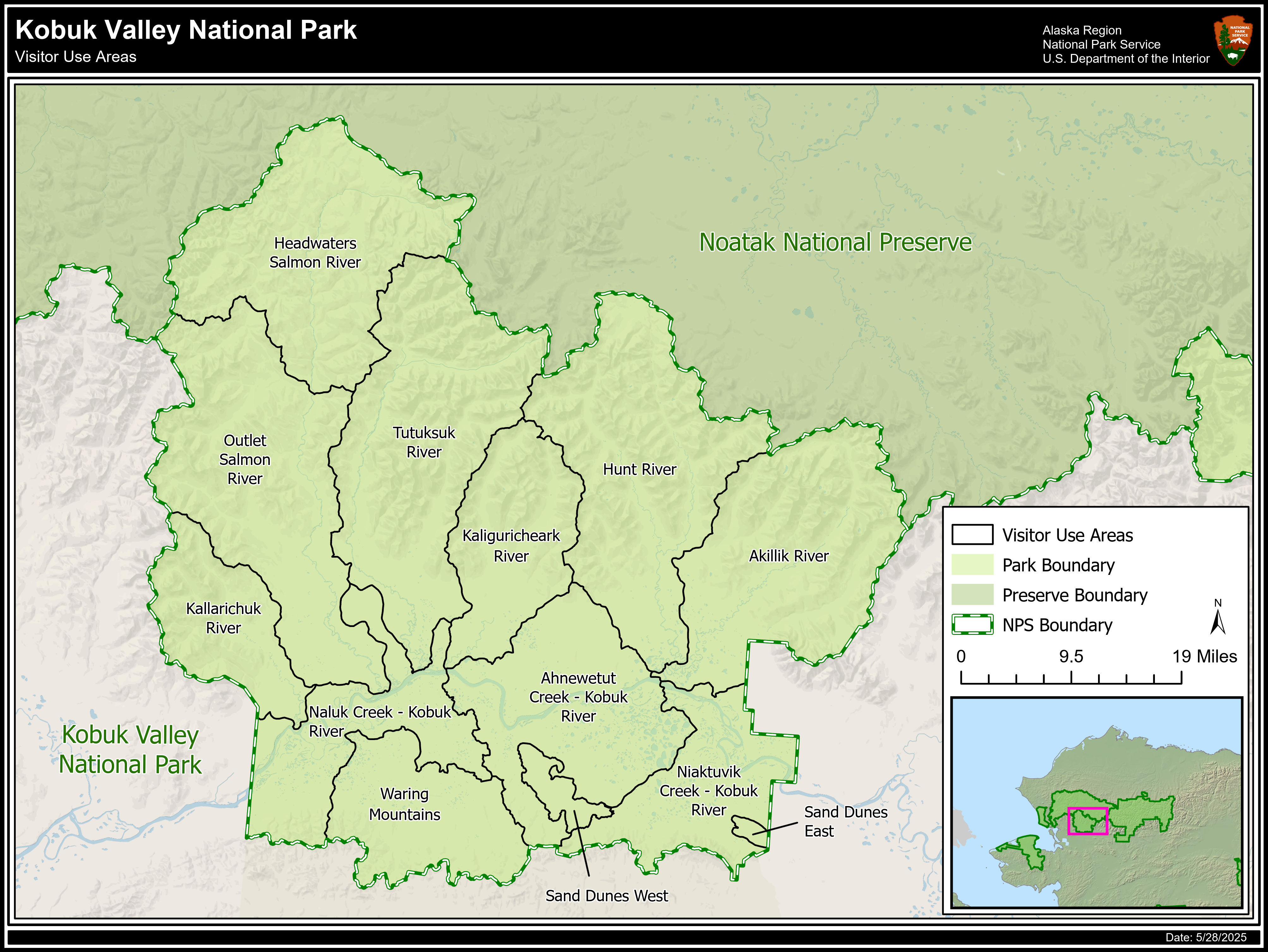 Kobuk NP Visitor Use Area Map