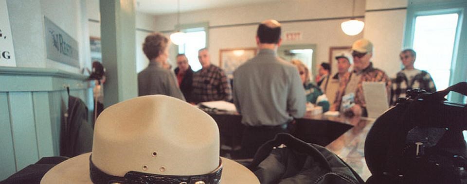 Rangers National Park Service Rangers listening to their visitors