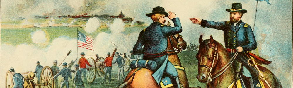 Grant at Vicksburg Artwork of Ulysses Grant at the Battle of Vicksburg