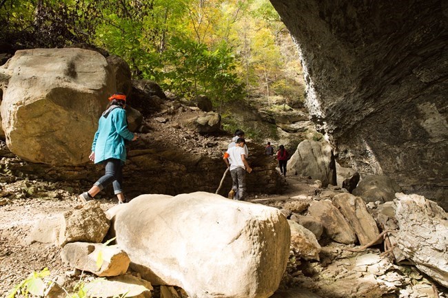 Hikers at Lost Valley, Buffalo National River