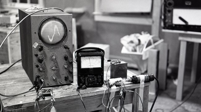 Lab test equipment circa 1950