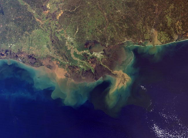 Lower Mississippi Delta Satellite photograph of the Lower Mississippi Delta