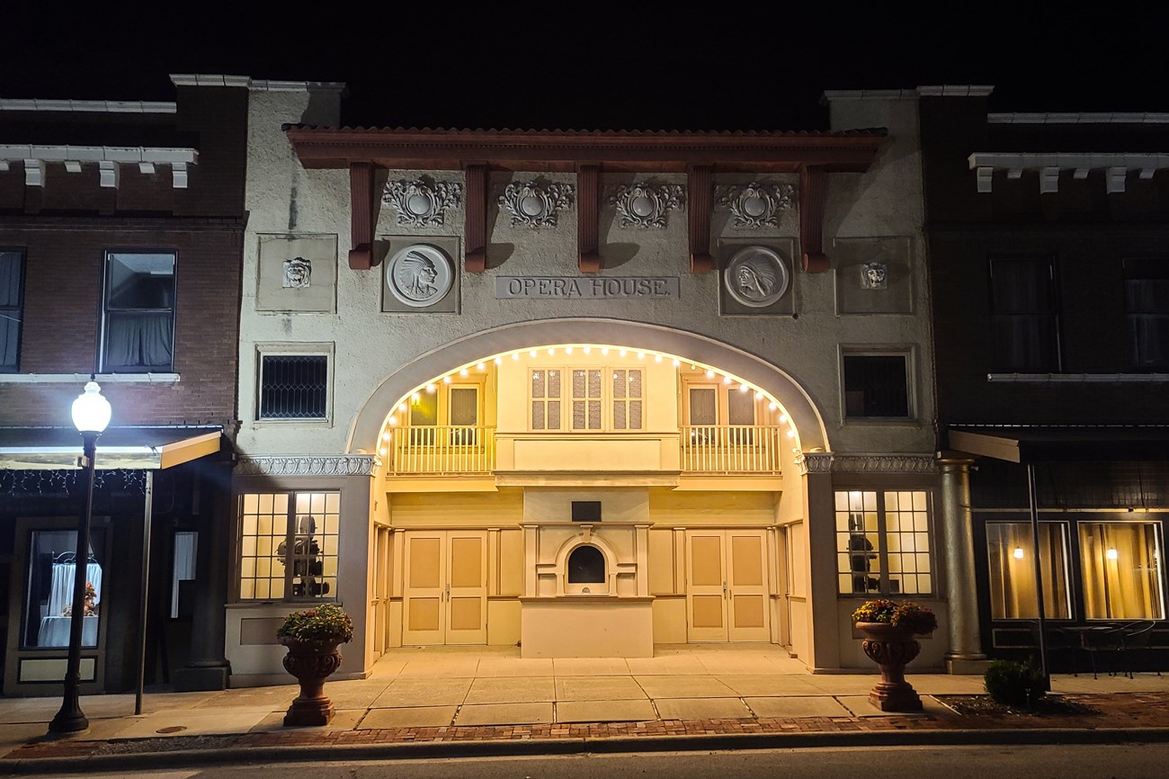 Exterior of Sesser Opera House