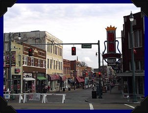 Beale Street Old Old picture of Beale Street in Memphis