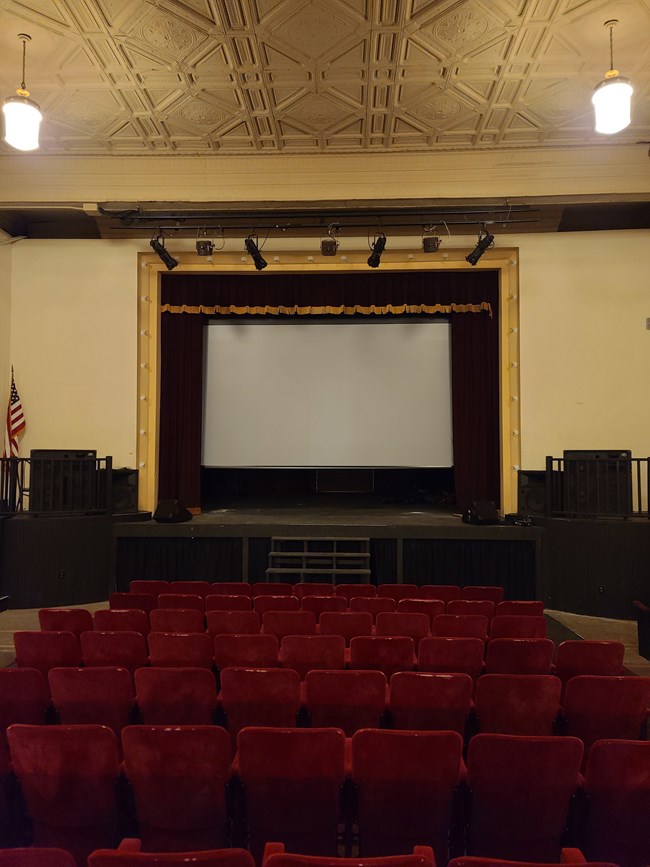 new screen installed in Sesser Opera House