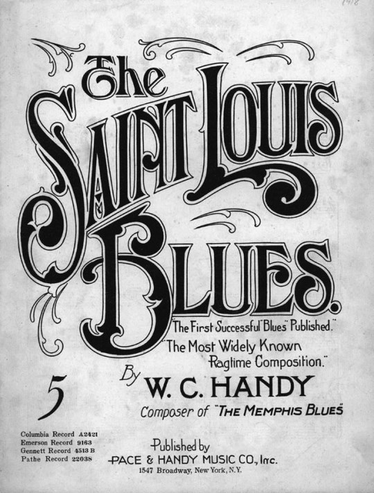 Sheet Music for St Louis Blues by WC Handy
