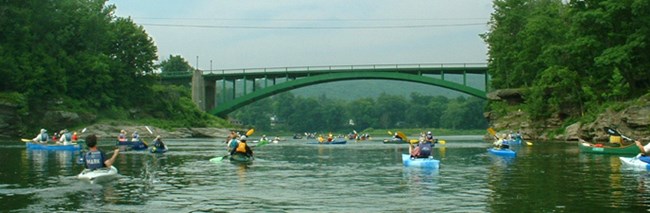 people canoeing on the river