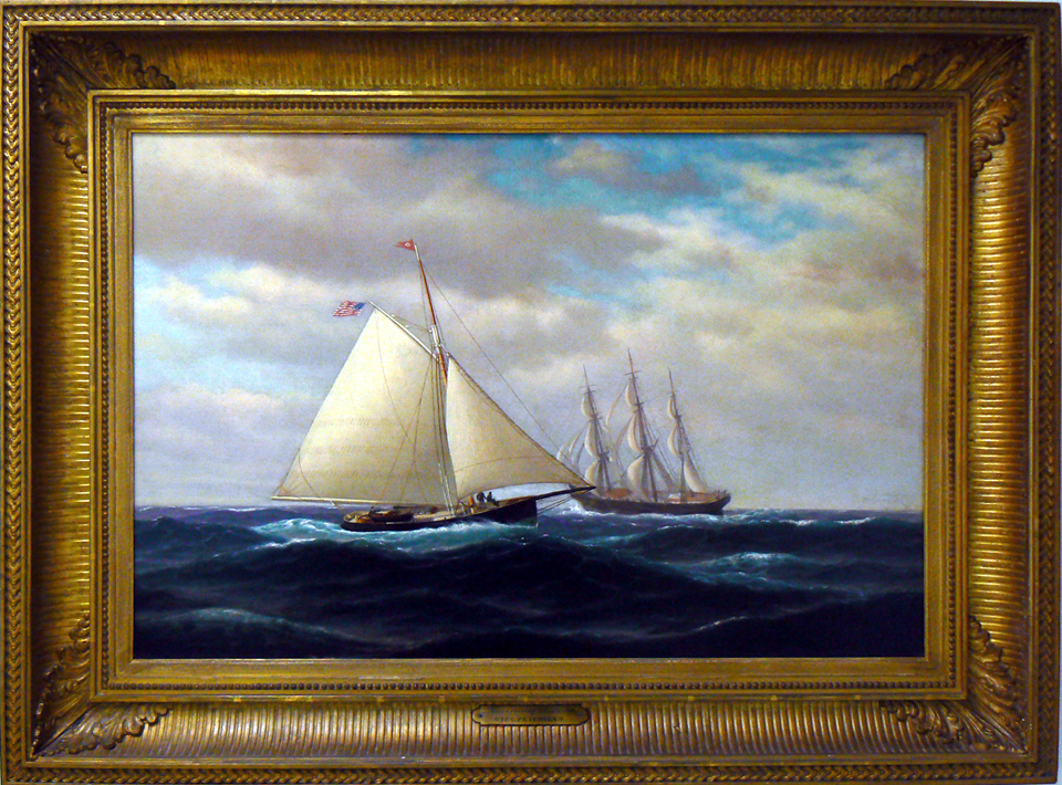 A painting by J.E.C. Petersen of the yacht 