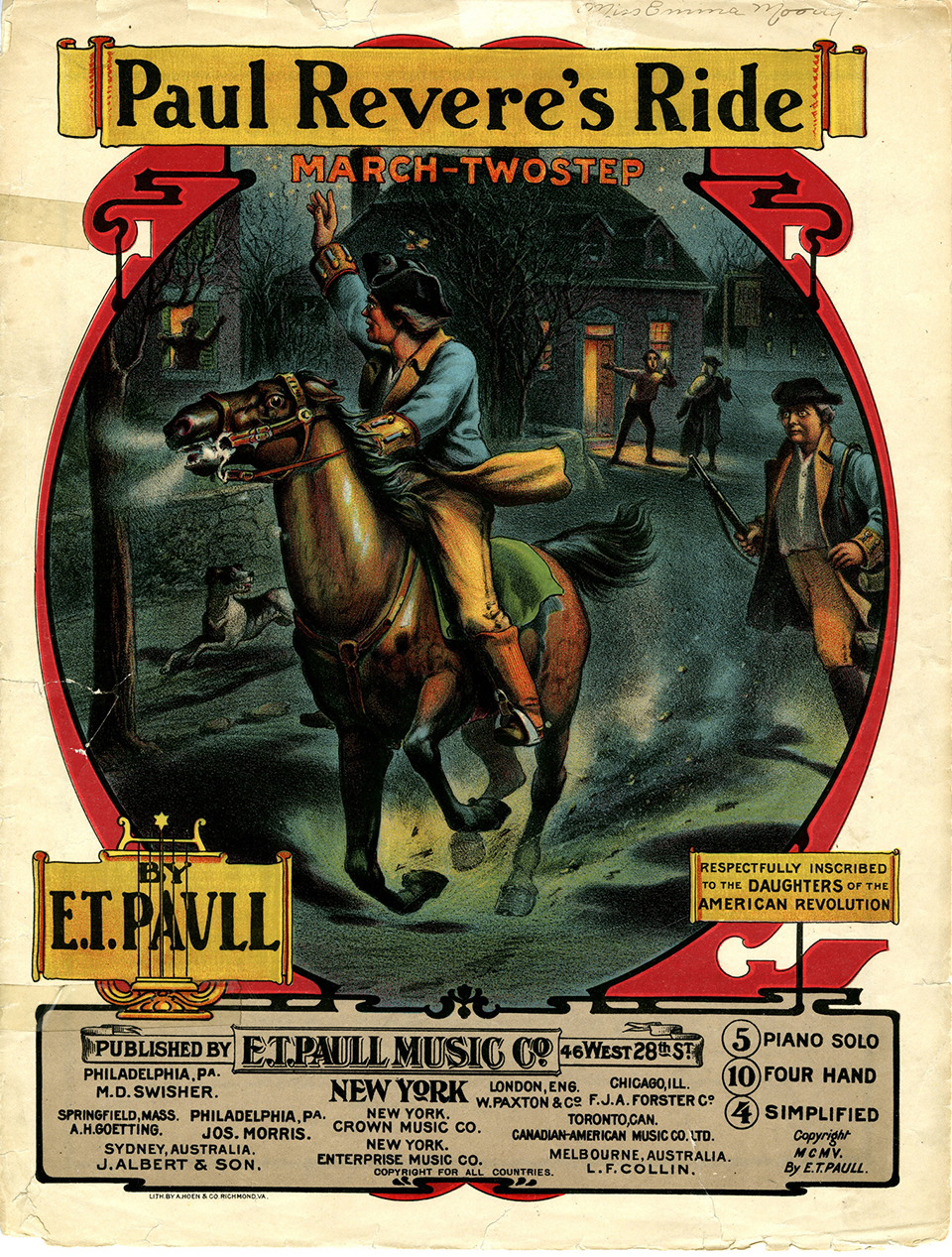 Cover for sheet music for Cover for sheet music for
