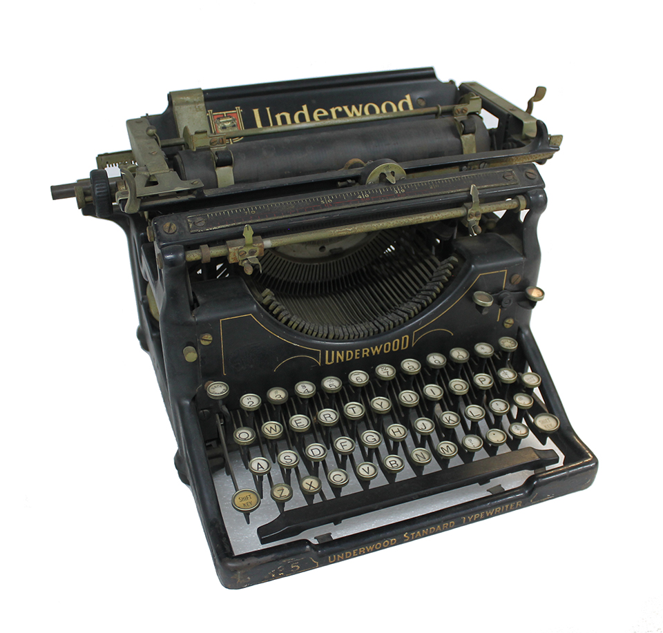 An Underwood No. 5 Typewriter from 1923. An Underwood No. 5 Typewriter from 1923.