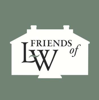 Logo outlining house on green background, text Friends of L~W
