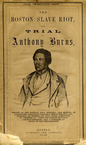 1854 pamphlet about the trial of fugitive slave Anthony Burns.