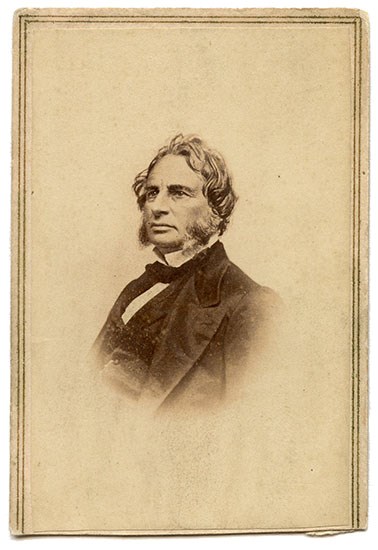 Bust-length portrait of Henry Longfellow