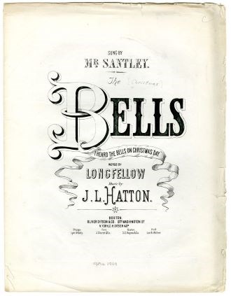 cover page of sheet music titled "The Bells" black text on white page