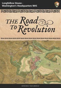 Cover for booklet "Road to Revolution" with map of colonial Boston