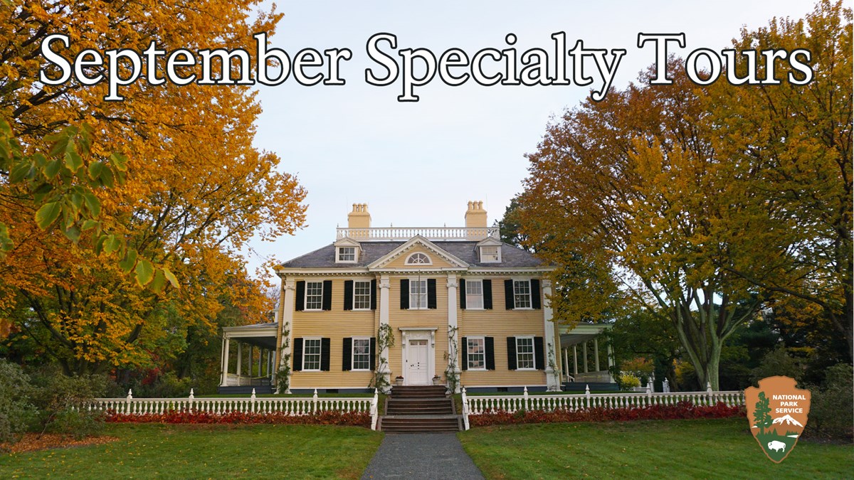 September Specialty Tours Front facade of Longfellow House in fall