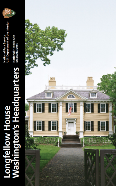 Brochure cover featuring color image of yellow Georgian house and arrowhead