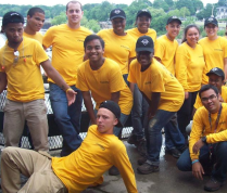 A group of youth posing in front of the Merrimack River. A group of youth posing in front of the Merrimack River.