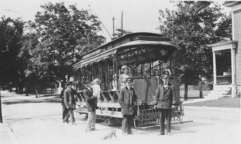 A trolley in Lowell