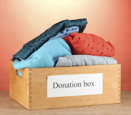 Donate clothes and food.
