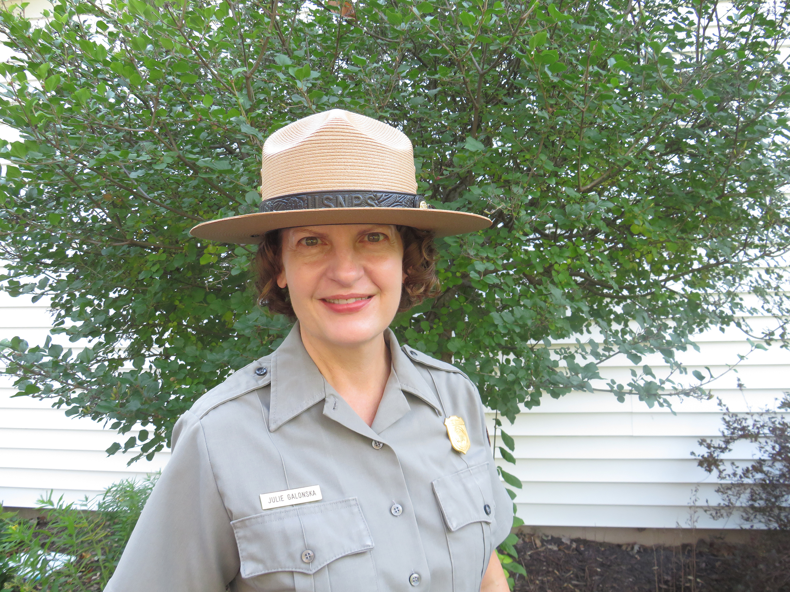 A woman in a Park Service uniform