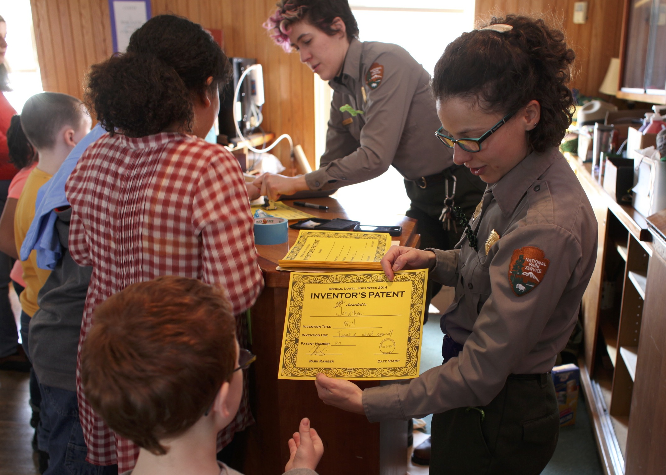 Park rangers and families come together at Lowell NHP